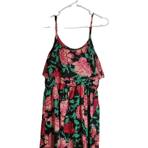 Elle medium black floral summer dress - Picture 2 of 4